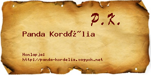 Panda Kordélia névjegykártya